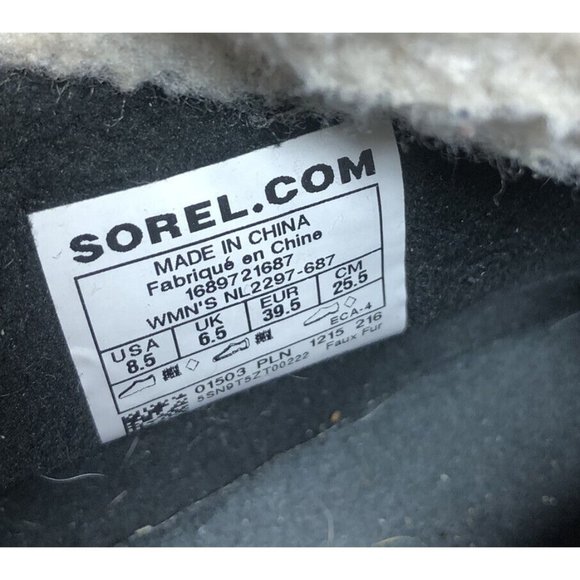 Sorel Carnival Waterproof Boots Womens Size 8.5 Outdoors Hiking Trail Faux Fur - Picture 8 of 11